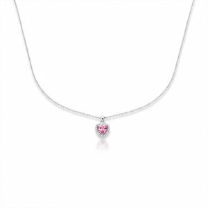 Blush Heart Pendant Necklace