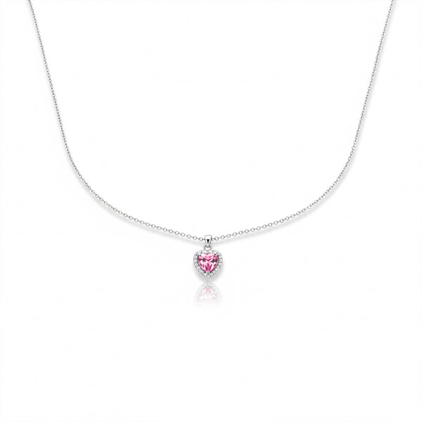 Blush Heart Pendant Necklace