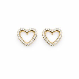 Silver Heart Spark Earrings