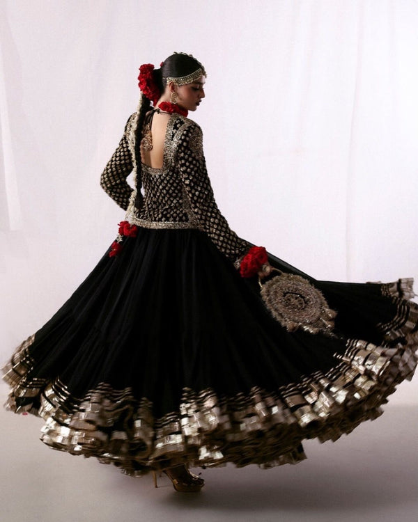Midnight Queen Lehenga Gown Set
