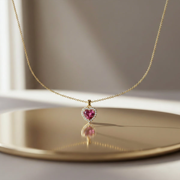 Blush Heart Pendant Necklace