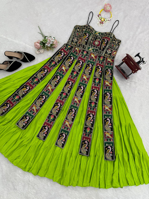 Peacock Queen Flared Gown