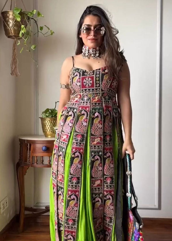 Peacock Queen Flared Gown