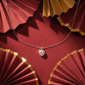 Blush Heart Pendant Necklace
