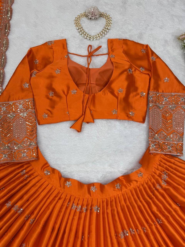 Sunset Orange Lehenga Set