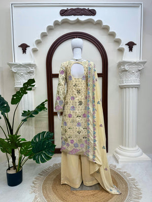 Noor-E-Ivory Embroidered Suit Set