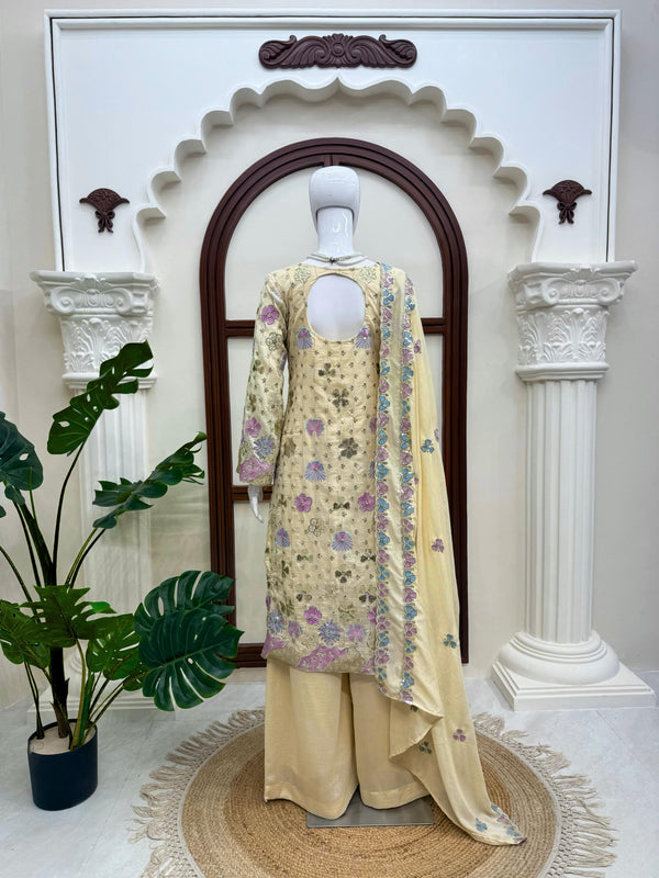 Noor-E-Ivory Embroidered Suit Set
