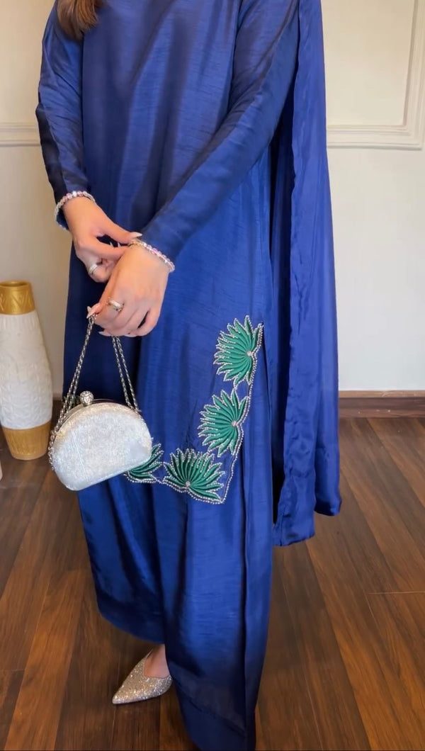 Royal Peacock Navy Lehenga Set