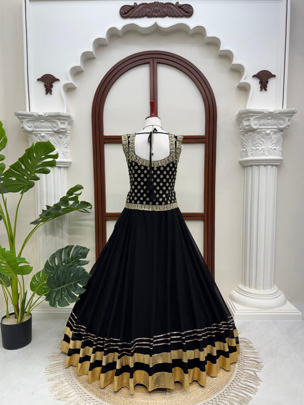 Midnight Queen Lehenga Gown Set
