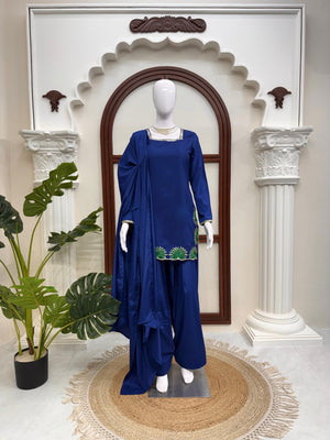 Royal Peacock Navy Lehenga Set