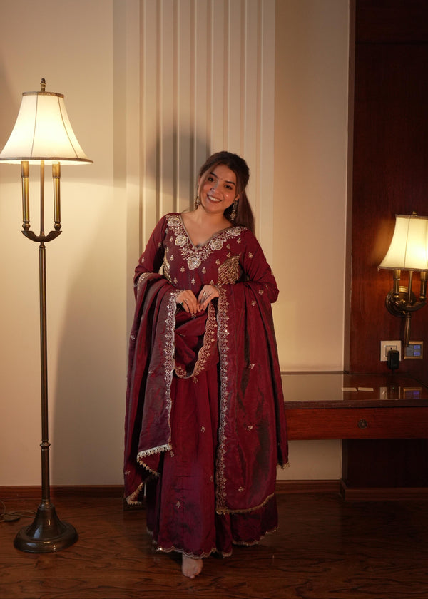Royal Wine Cape Lehenga