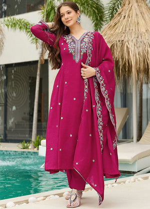 Rose Wine Designers kurta Pent Set.