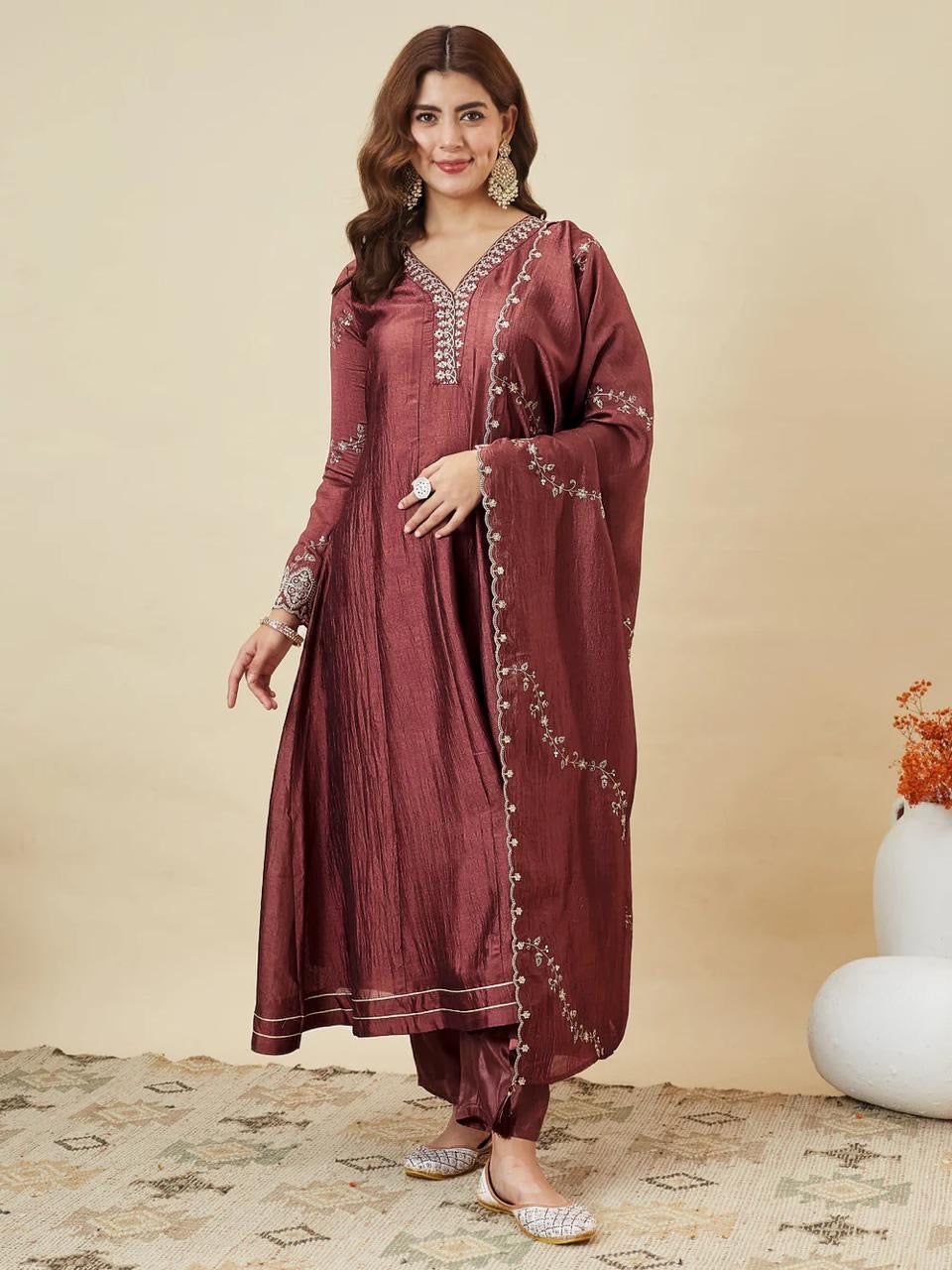 Anarkali Designers kurti Pent Set