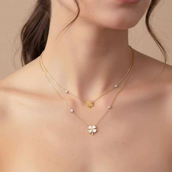 Luna Clover Layered Necklace