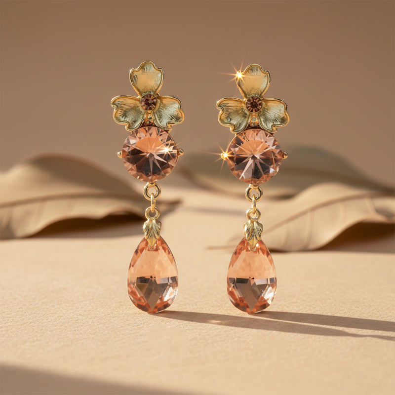 Blush Petal Drop Earrings