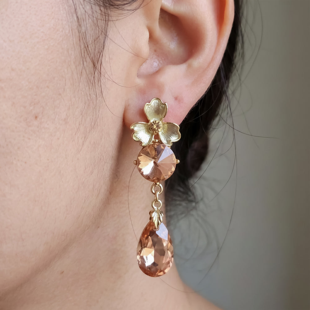 Blush Petal Drop Earrings