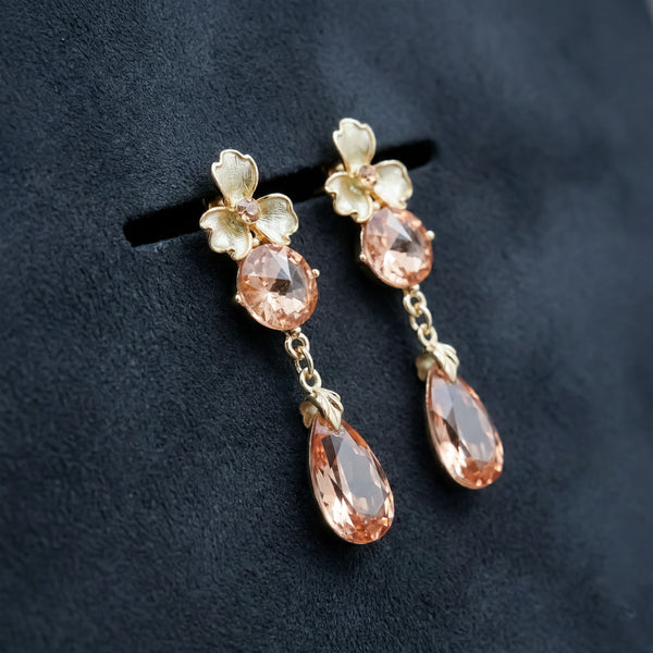 Blush Petal Drop Earrings