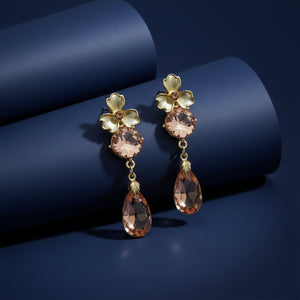 Blush Petal Drop Earrings