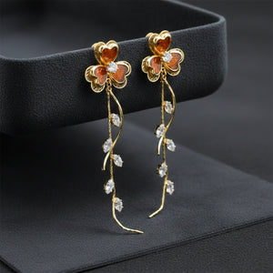 Golden Blossom Vine Earrings ✨