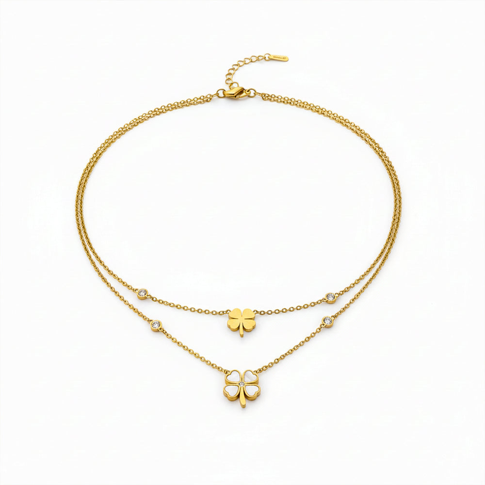 Luna Clover Layered Necklace