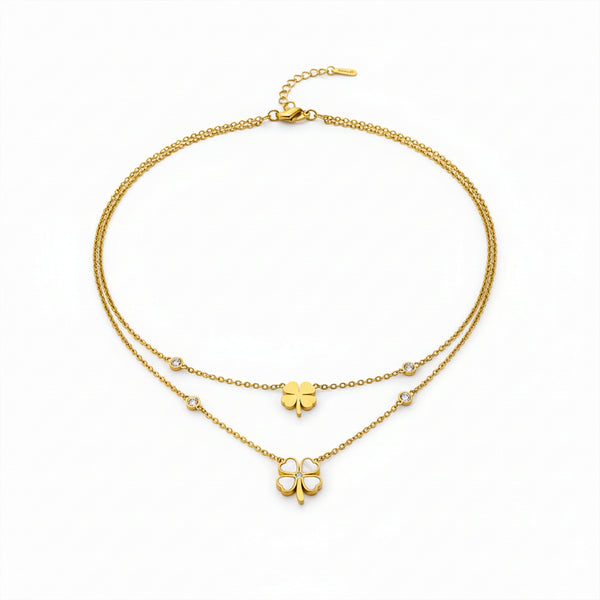 Luna Clover Layered Necklace