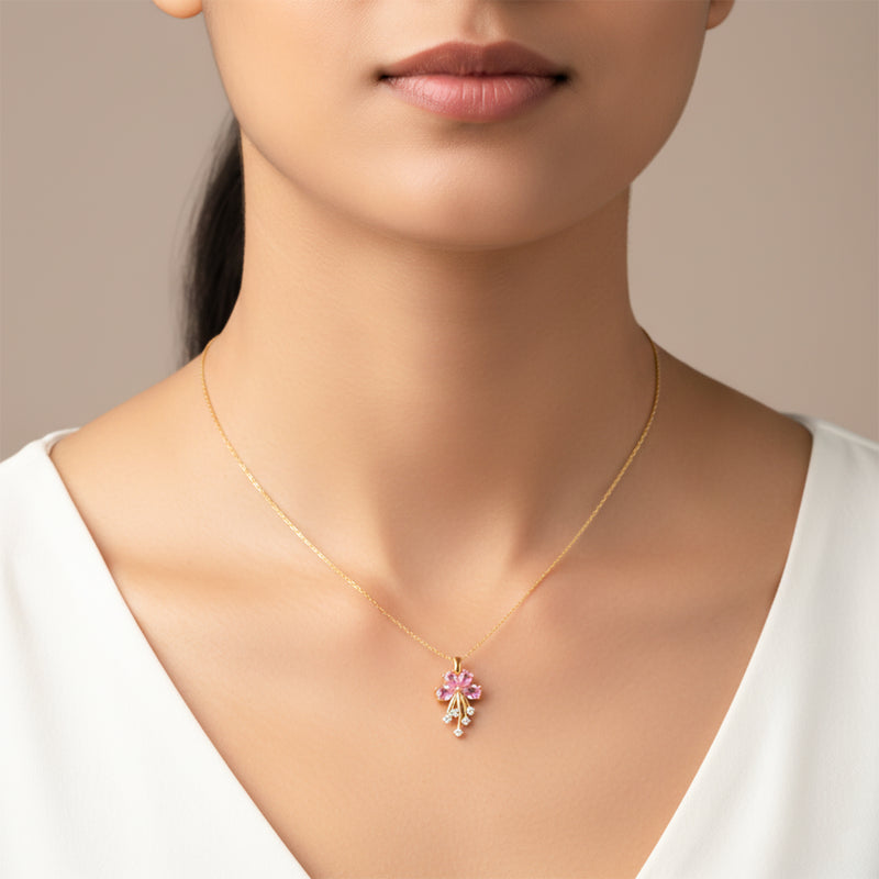 Blush Bloom Pendant Necklace