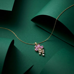 Blush Bloom Pendant Necklace