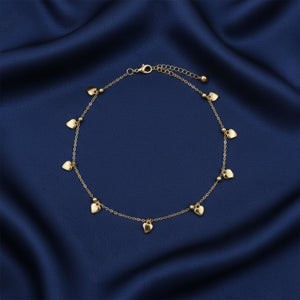 Golden Heart Charm Anklet ✨