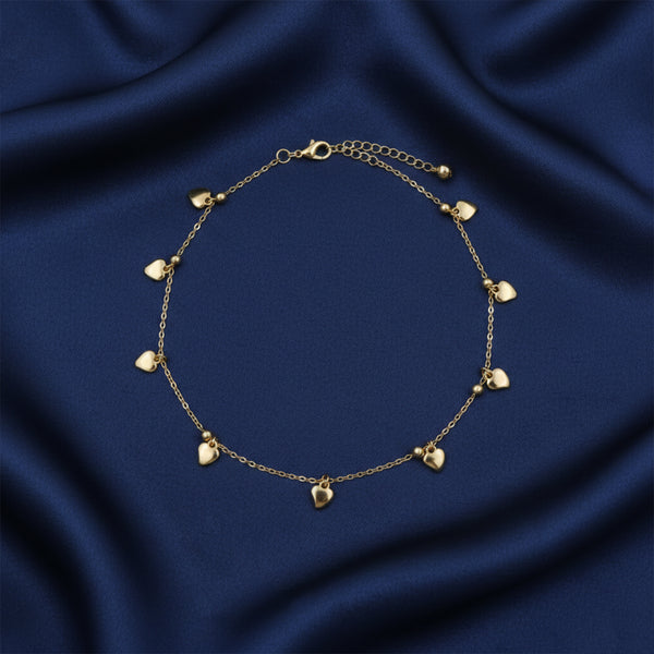 Golden Heart Charm Anklet ✨