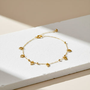 Golden Heart Charm Anklet ✨