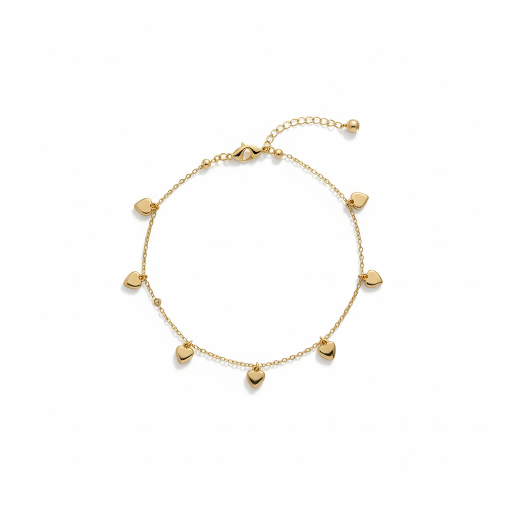Golden Heart Charm Anklet ✨