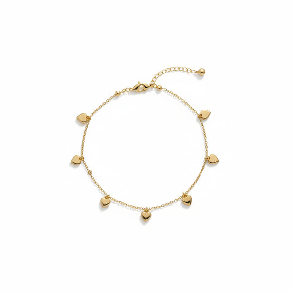 Golden Heart Charm Anklet ✨