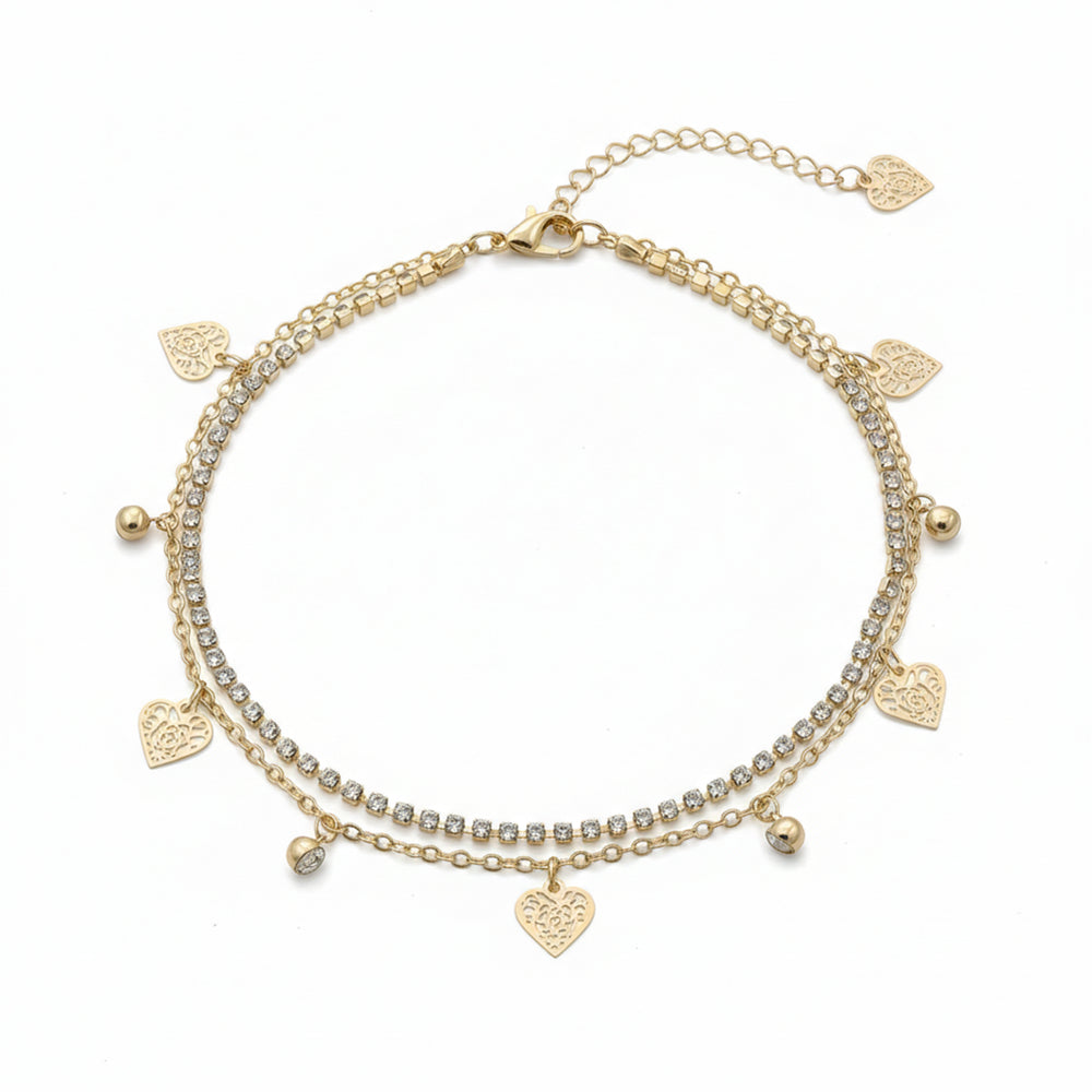 Heart Charm Luxe Anklet