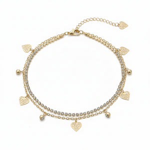 Heart Charm Luxe Anklet