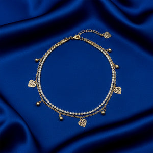 Heart Charm Luxe Anklet