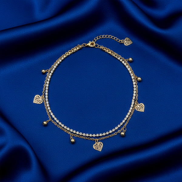 Heart Charm Luxe Anklet