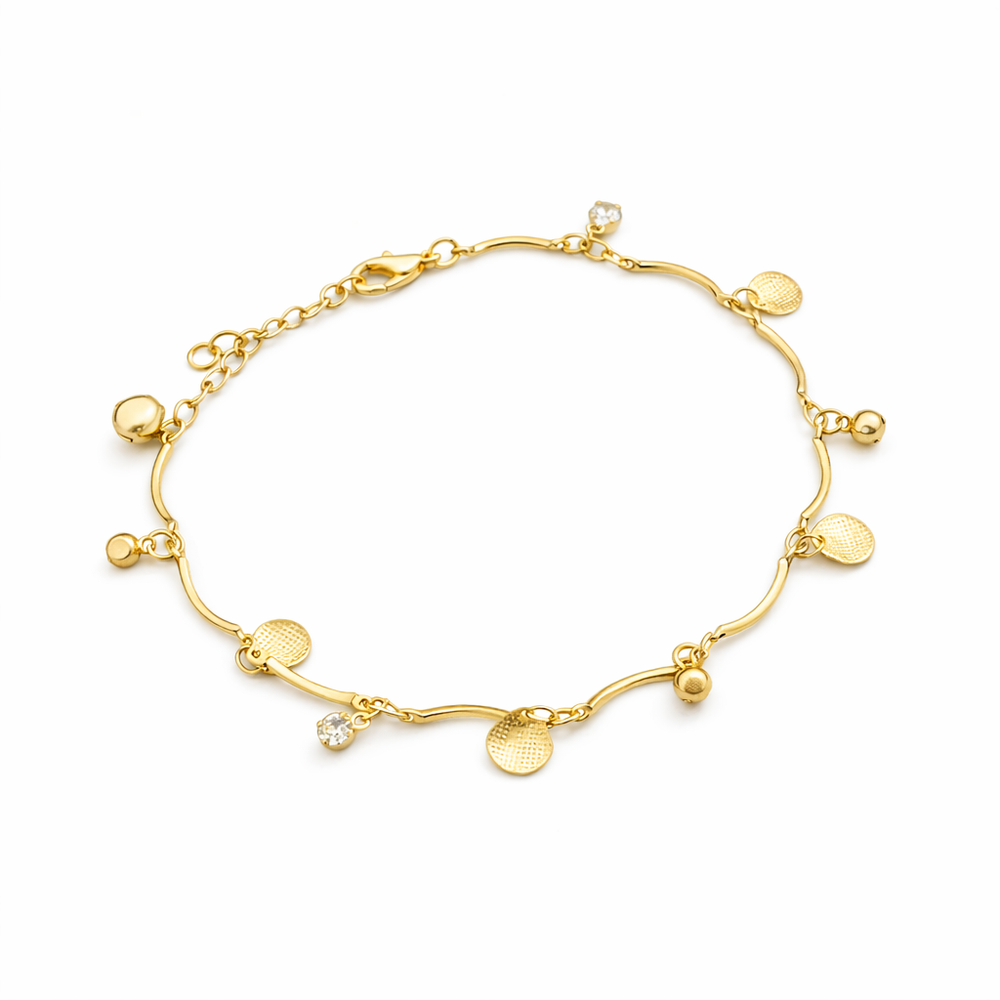 Elegant Gold-Plated Charm Anklet for Women