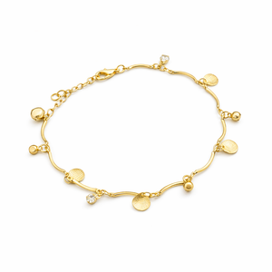 Elegant Gold-Plated Charm Anklet for Women