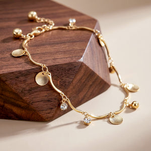 Elegant Gold-Plated Charm Anklet for Women