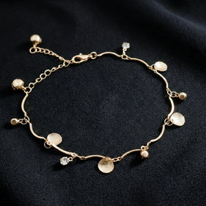 Elegant Gold-Plated Charm Anklet for Women