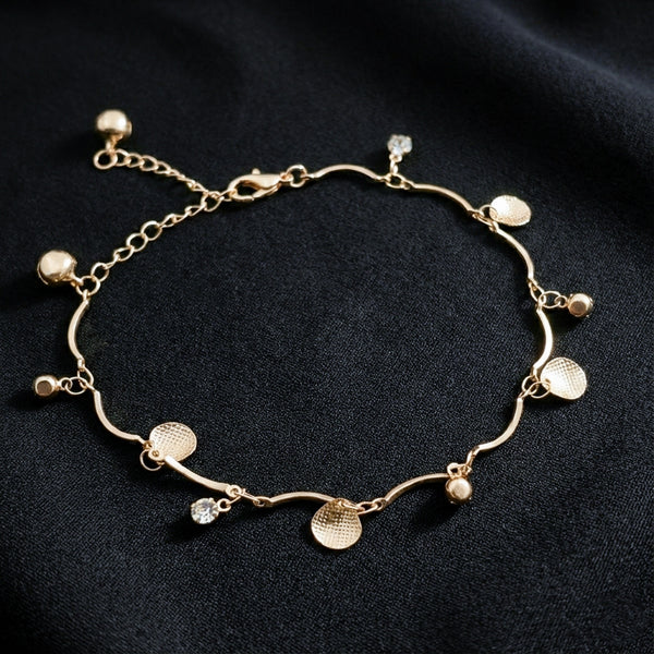 Elegant Gold-Plated Charm Anklet for Women