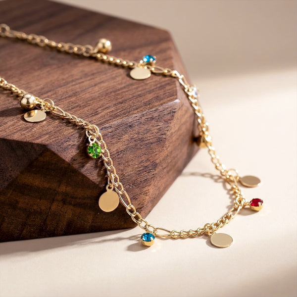 Luna Charm Gold Anklet