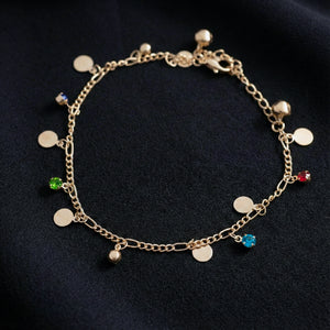Luna Charm Gold Anklet