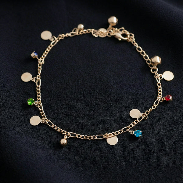 Luna Charm Gold Anklet