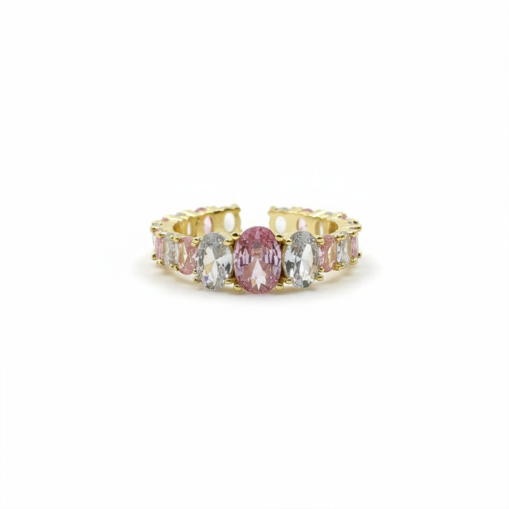 Luxury Pink Crystal Ring