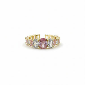 Luxury Pink Crystal Ring