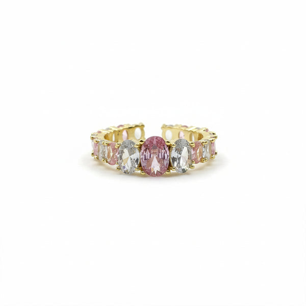 Luxury Pink Crystal Ring