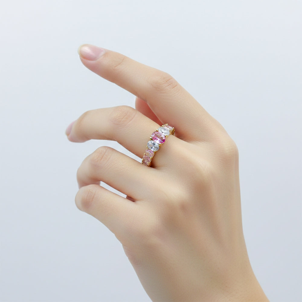 Luxury Pink Crystal Ring