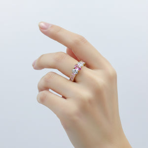 Luxury Pink Crystal Ring