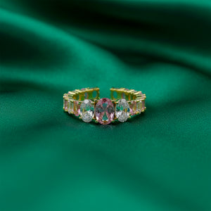Luxury Pink Crystal Ring